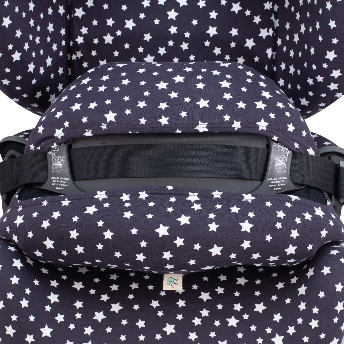 JYOKO KIDS Funda de algodón para silla de coche compatible con Cybex Pallas G I-SIZE (Funda Pallas G, WINTER SKY)