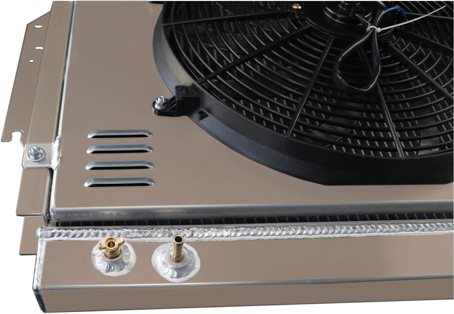 ECMRAD 3 Row Radiator for 1979-1993 Dodge D/W D100 D200 D250 D350 5.2L 5.9L V8 +Shroud+16‘’Fan+Relay kit