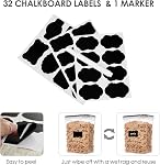 Vtopmart 32pcs Food Storage Container Set, Kitchen & Pantry Organizers and Storage, Plastic Airtight Container with Lids for Cereal, Flour and Sugar, Includes 32 Labels