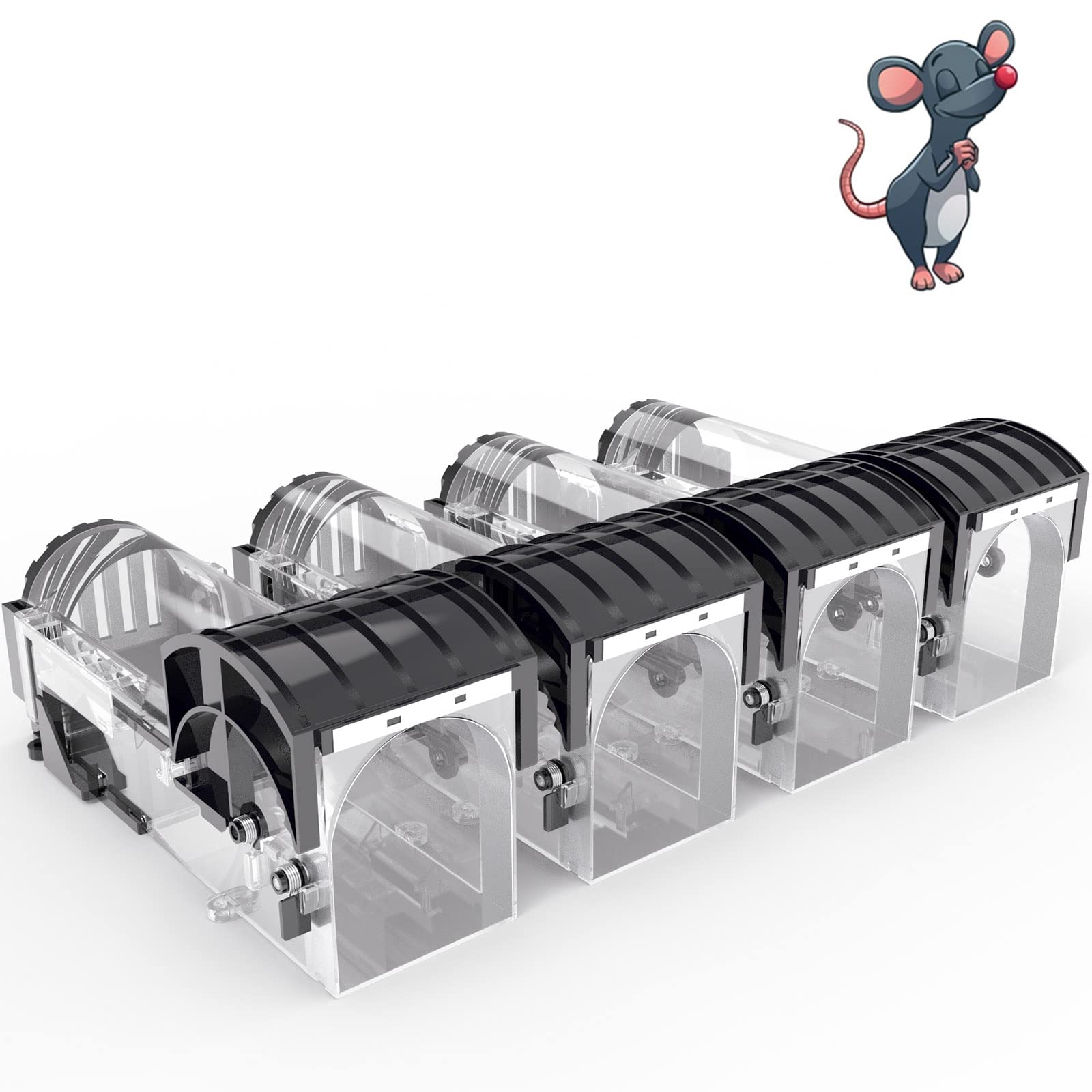 Humane Mouse Traps, Enlarged No Kill Rat Trap, Reusable Catch and Release Mice Traps, Pet and Children Friendly Mouse Trap That Work