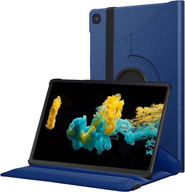 SAMSOR Samsung Galaxy Tab A Case 10.1 Inch 2019 [SM-T510/T515/T517] | PU Leather 360° Rotate Case with Auto Wake/Sleep Feature | Protective Stand Cover {Not for Tab A 10.1" 2016 Model} (Navy)