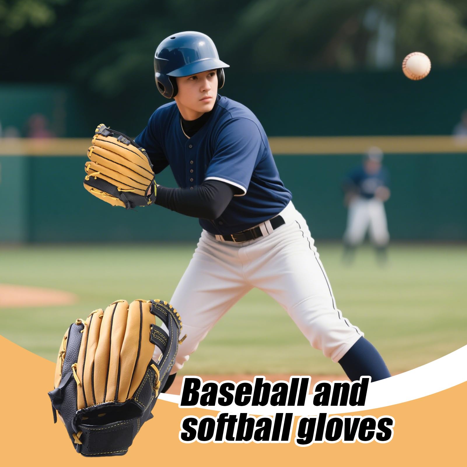 Baseballhandschuh - Weicher Baseball Trainingshandschuh - Trainingsschutzhandschuhe Für Ballsport Lederne Outfield Mitts Für Wettkampf