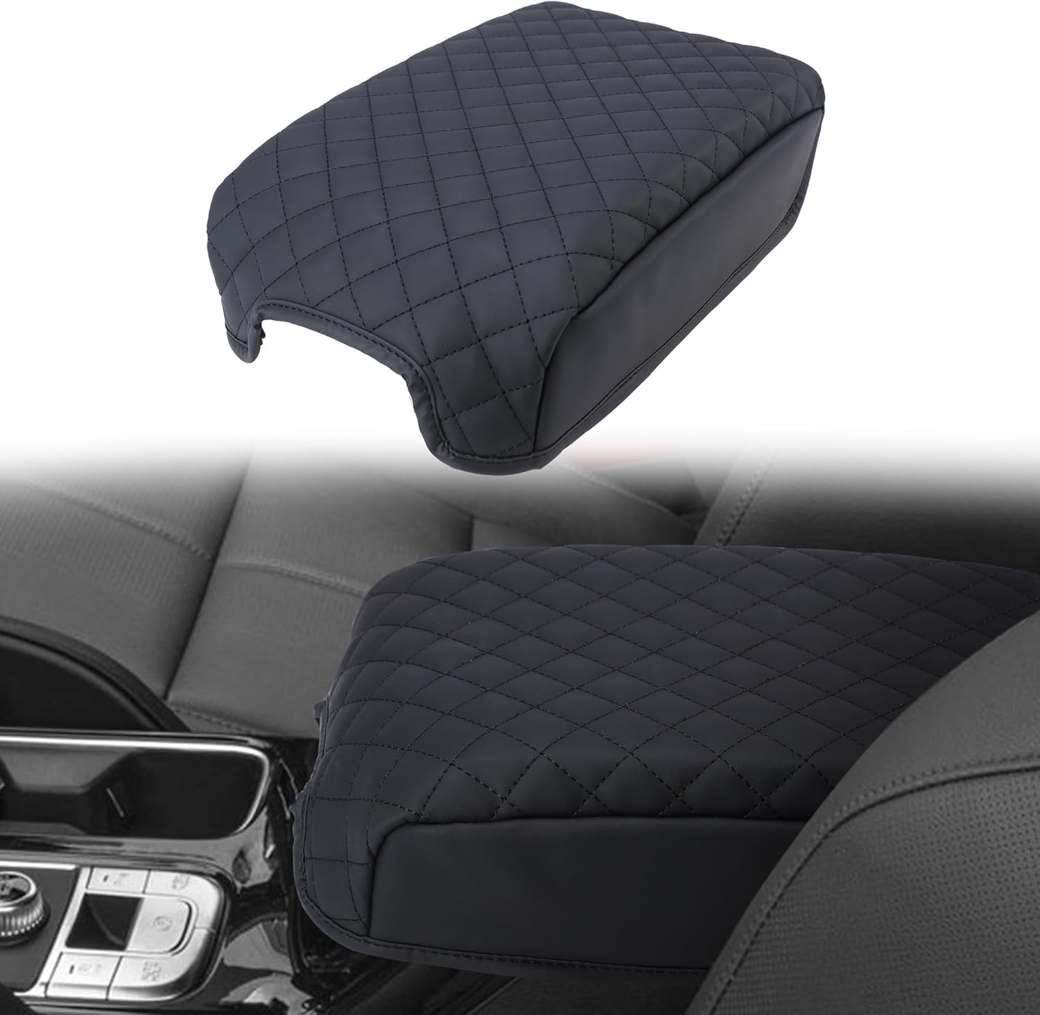 Youloveit Center Console Armrest Cover Custom Fit 2020 2021 2022 2023 2024 2025 2026 Kia Telluride Accessories Leather Armrest Protector Soft Cushion Cover Anti-Scratch