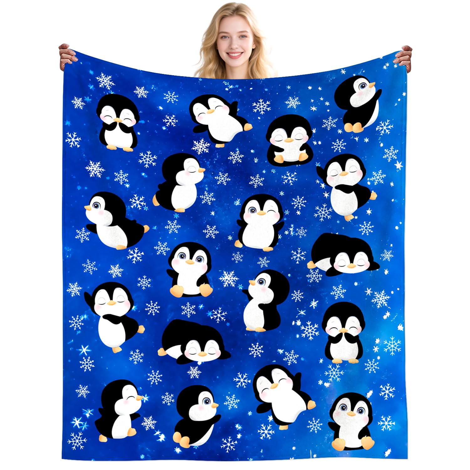 Dikogogo Girls Penguin Cute Blankets For Kids Women Stuff S Throw Blanket Plush Cute Animal S Gifts For Boys Kids Men Adults Animal Lovers Room Decor 60"X50"Inch