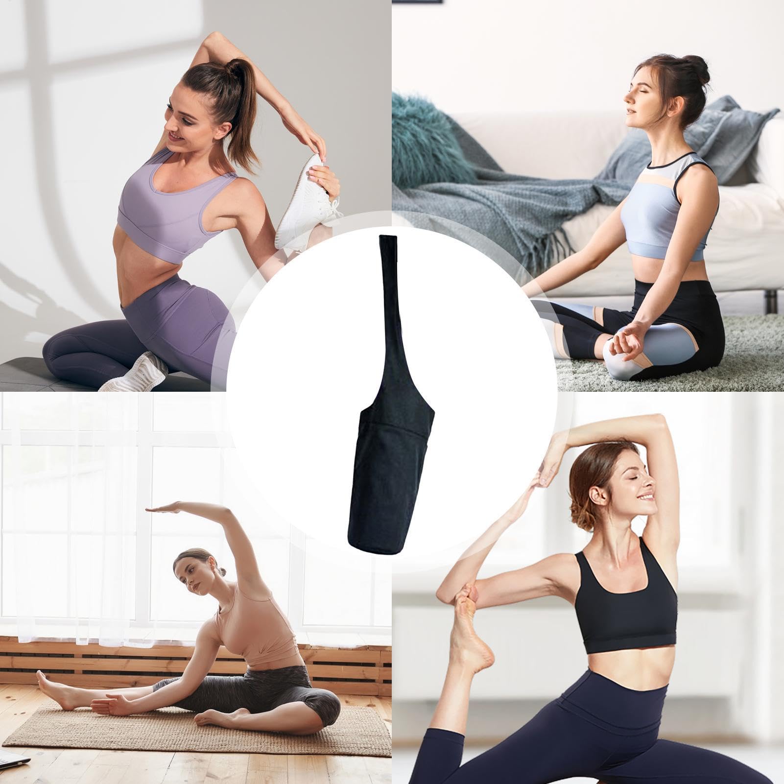 Borsa a tracolla lunga con tasche, borsa da yoga da donna, borsa per tappetino da yoga, contiene più accessori per yoga, una borsa da palestra per pilates