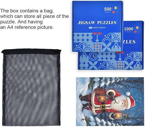 Miniatura 4 de Navidad Santa Claus Jigsaw Puzzles 500 Piezas Juegos de Juguete Regalo Educativo Decoración del Hogar para Adultos Niños S0400303