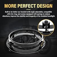 SKYWORLD 2 db 7 colos kerek LED fényszóró pár szerelőkonzollal 50 W 5000 lm 4 üzemmód 3000K és 6000K DRL menetfény Wrangler JK TJ LJ CJ tere 7