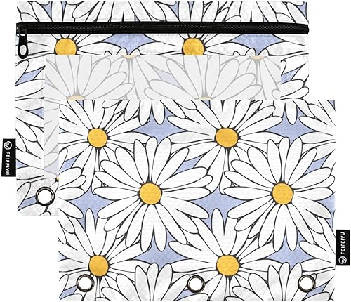 Vista 25 de Gredecor Estuche para lápices con 3 anillos, con cremallera de dinosaurio, paquete de 2 unidades, organizador transparente para la escuela