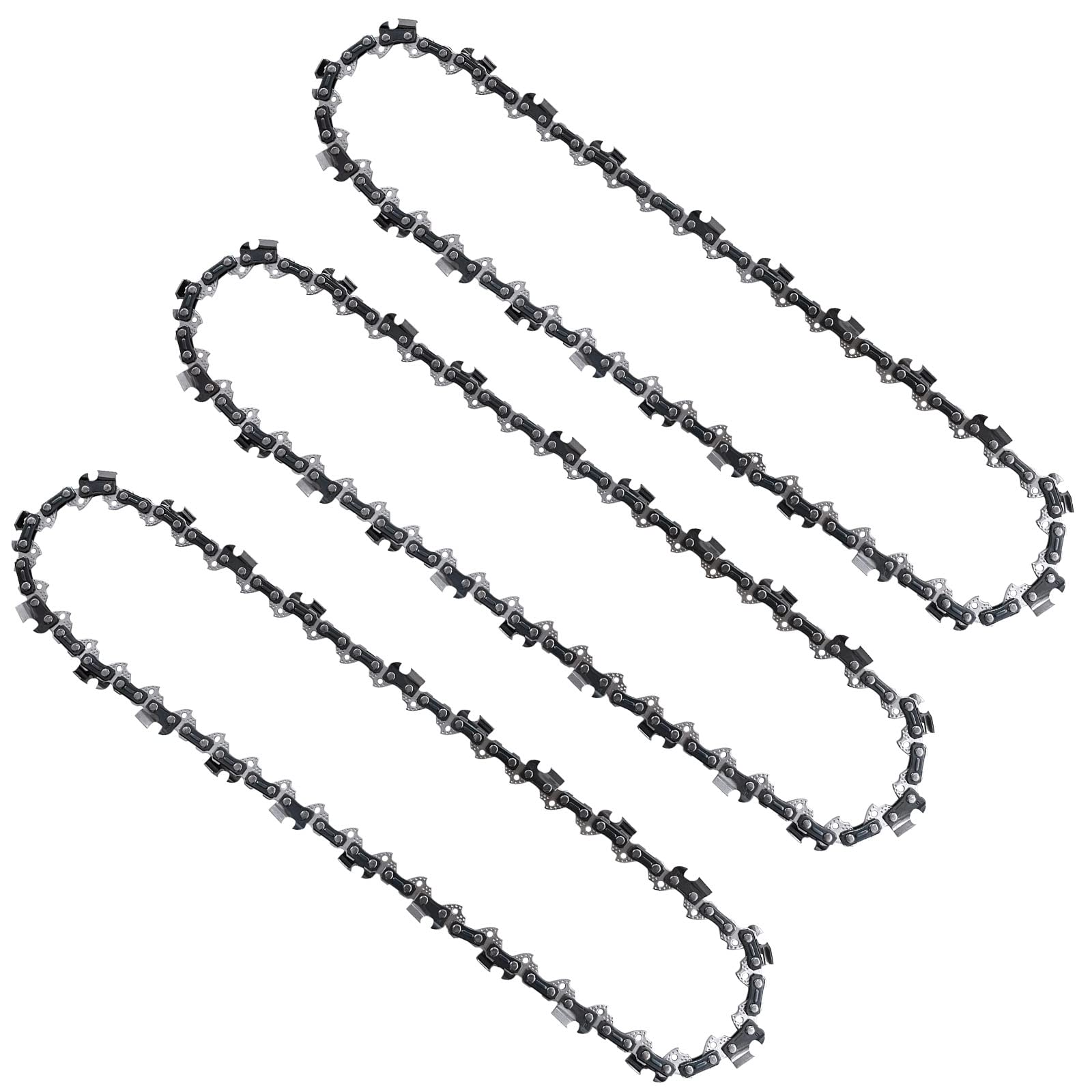 Chaîne de tronçonneuse 30,5 cm de rechange pour Greenworks et Sun Joe (Lot de 3, 45 maillons)