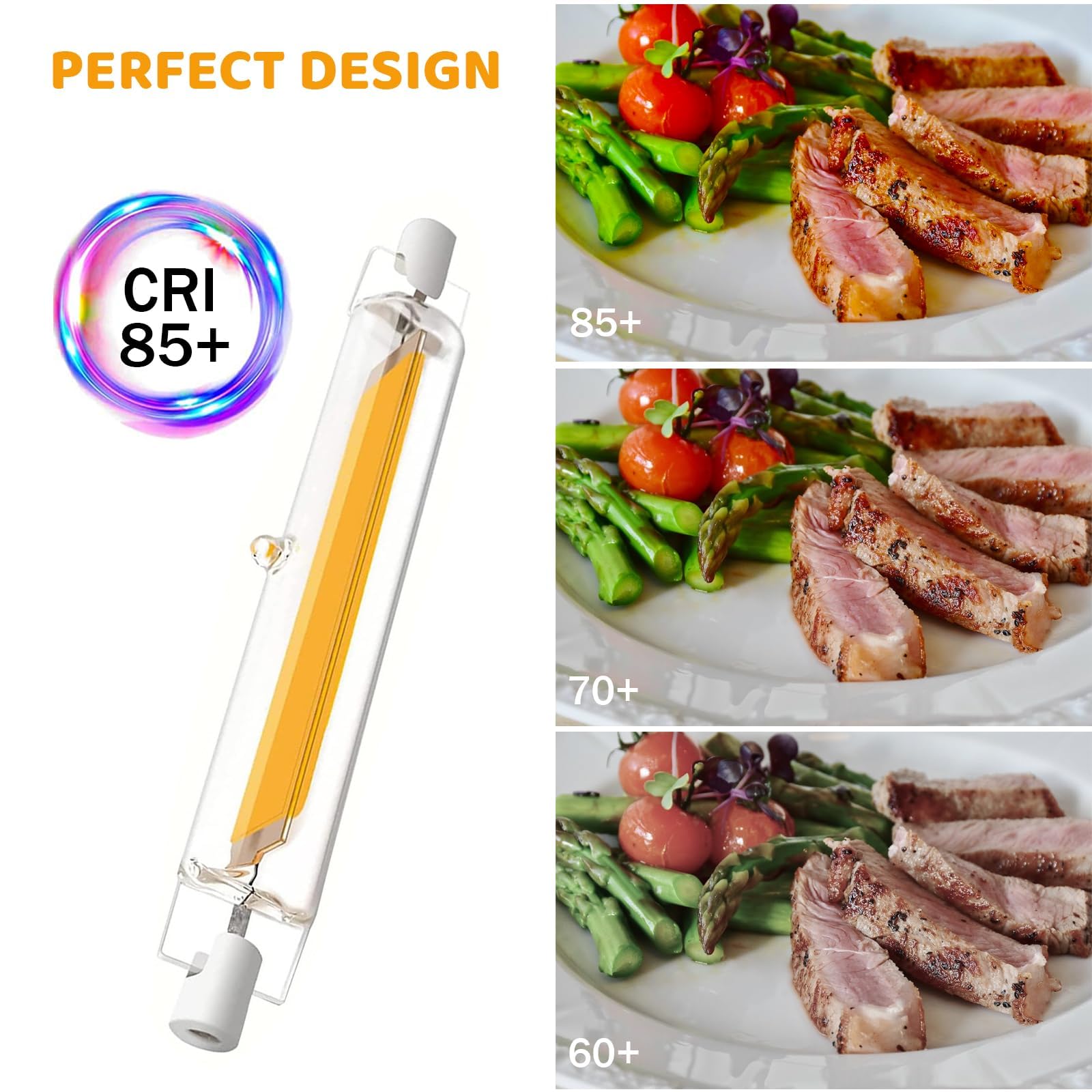 R7S LED 118mm 20W Dimmbar – Ersatz Für 200W Halogen, Warmweiß, Energiesparend & Flackerfrei (6er Pack)