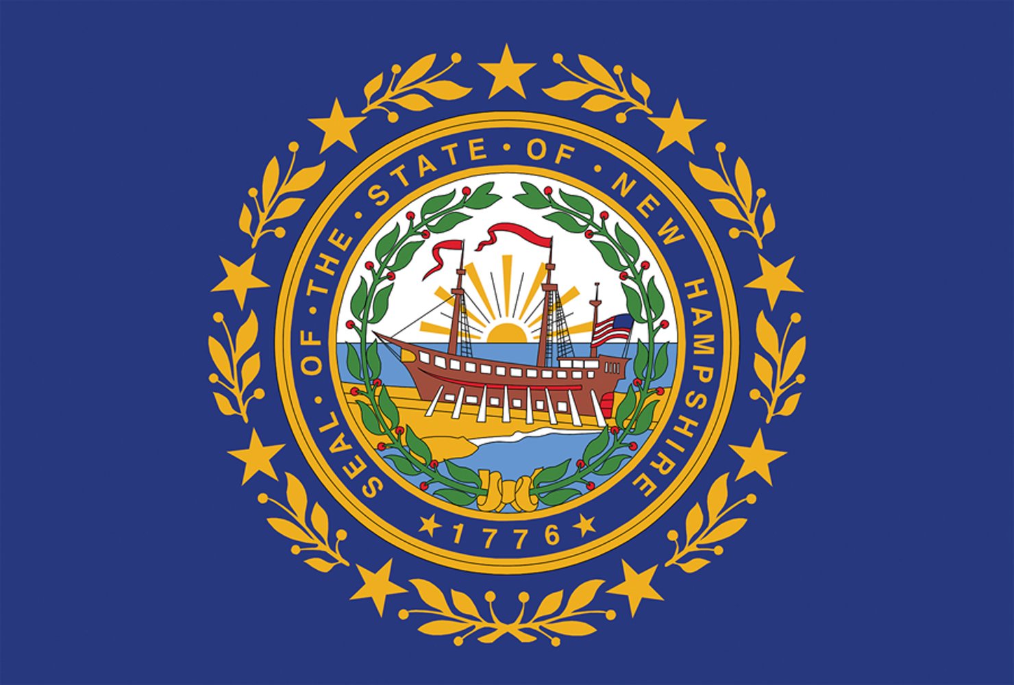 Toland Home Garden New Hampshire State Flag 28 x 40-Inch Decorative USA-Produced House Flag