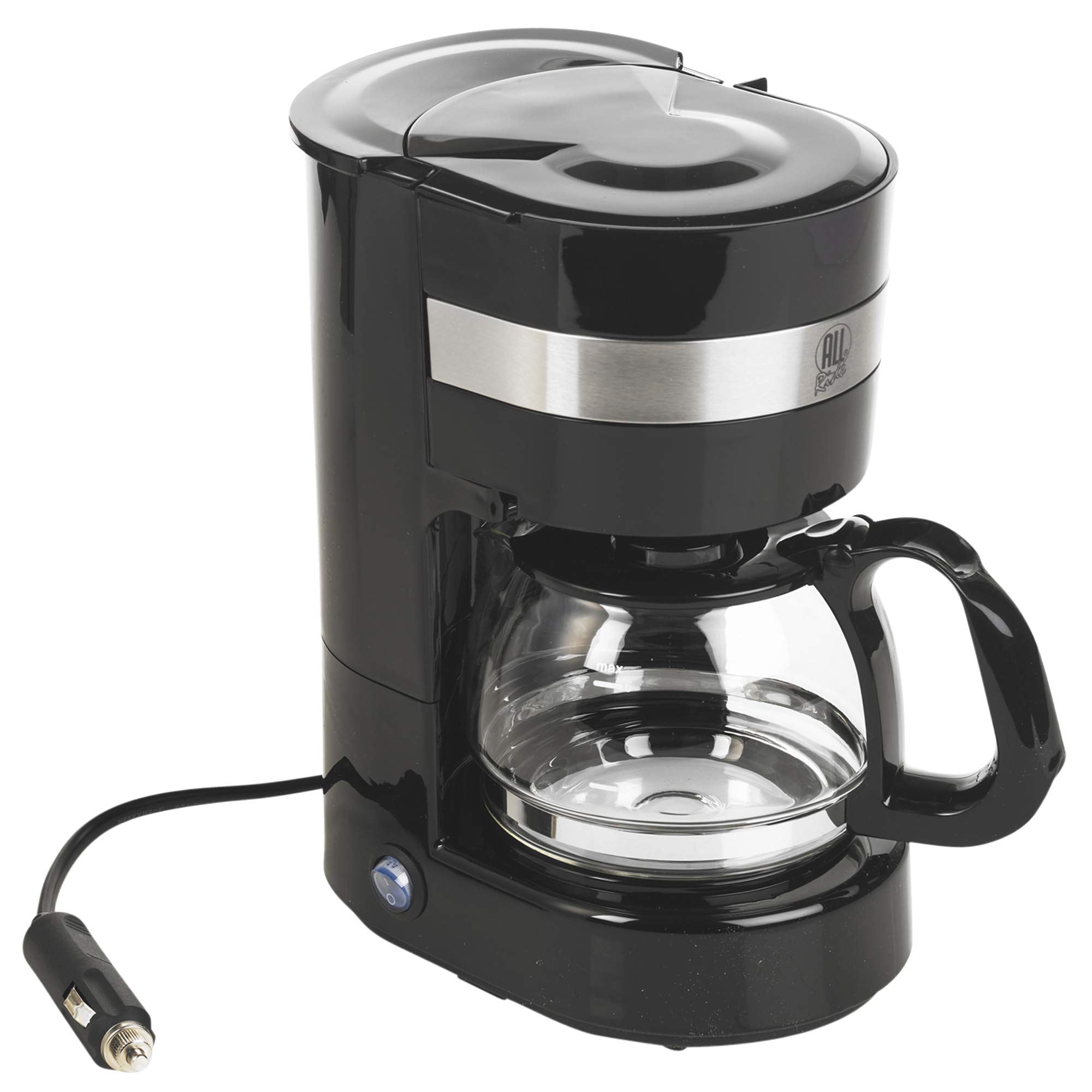 Travel Coffee Filter Machine Maker Serves Up to 6 Cups Cigarette Plug 24V 600ml