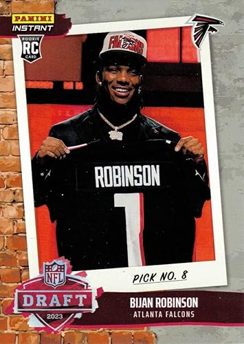 Panini Instant Draft Night Football 2023 #DN5 Bijan Robinson Rookie Card Falcons - Solo 1,316 hechos!