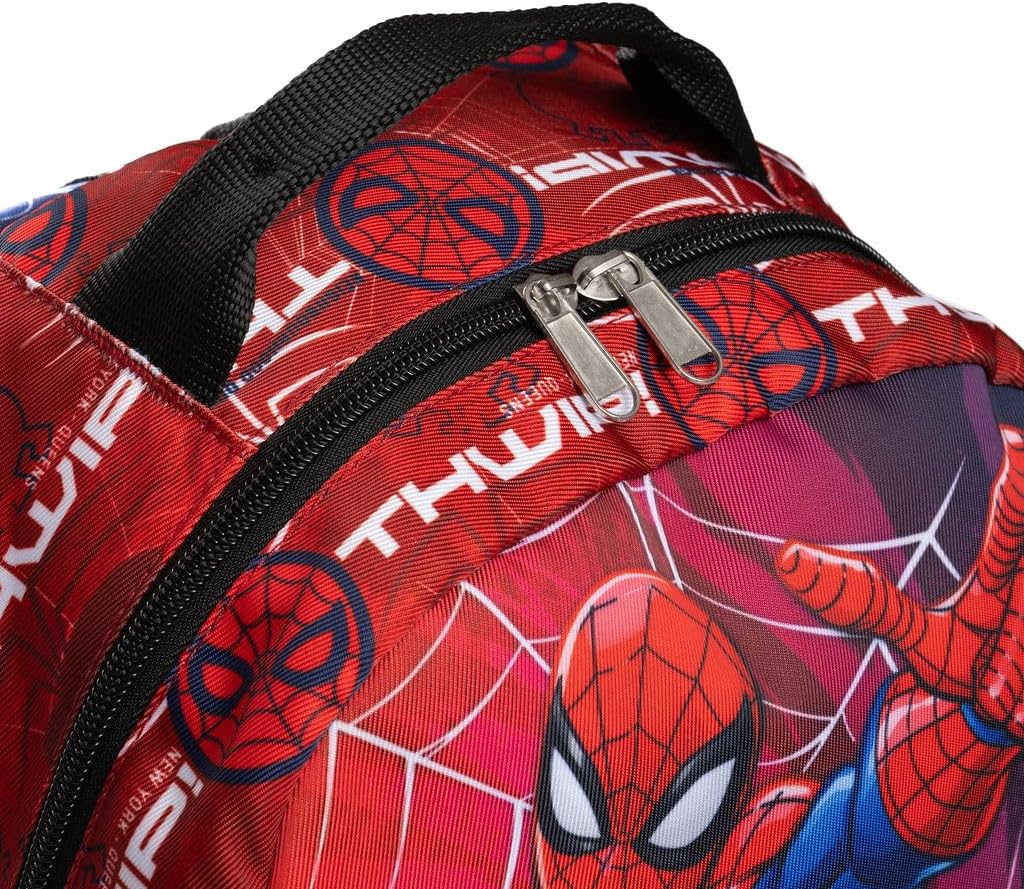 Wondapop Marvel Spider-Man 15.5 Inch Deluxe Nylon Backpack, Kids School Bag with Laptop Sleeve & Pockets image 3