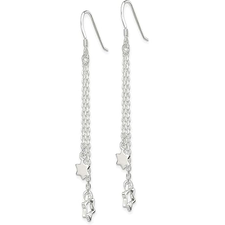 Black Gun Star of David Earrings