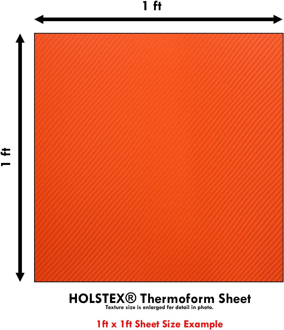 HOLSTEX Carbon Fiber Thermoform Sheet + (#8) Handsetter Combo Kit Bundle - (0.080 Thickness) - (12in x 12in Sheets) - (Hunter Orange) - (1 Pack) - (100)(#8-9 Black Eyelets) - for DIY Holster Making