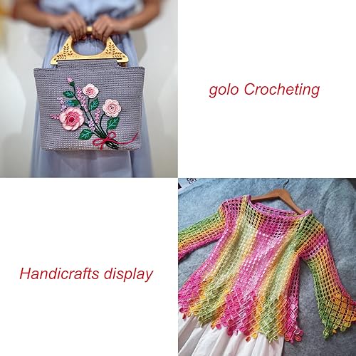 Miniatura 7 de golo Bolas de hilo de ganchillo de algodón tamaño 10 hilo de algodón coloreado para ganchillo verde claro D266