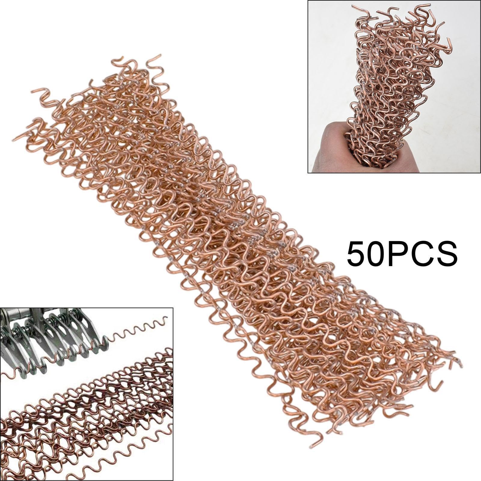 MagiDeal Dent Pulling Wavy Wires 50/100Pcs Copper-painted 33cm Portable Corrugated Welding Wires for Automotive Sheet Metal Repair, 50 PIECES