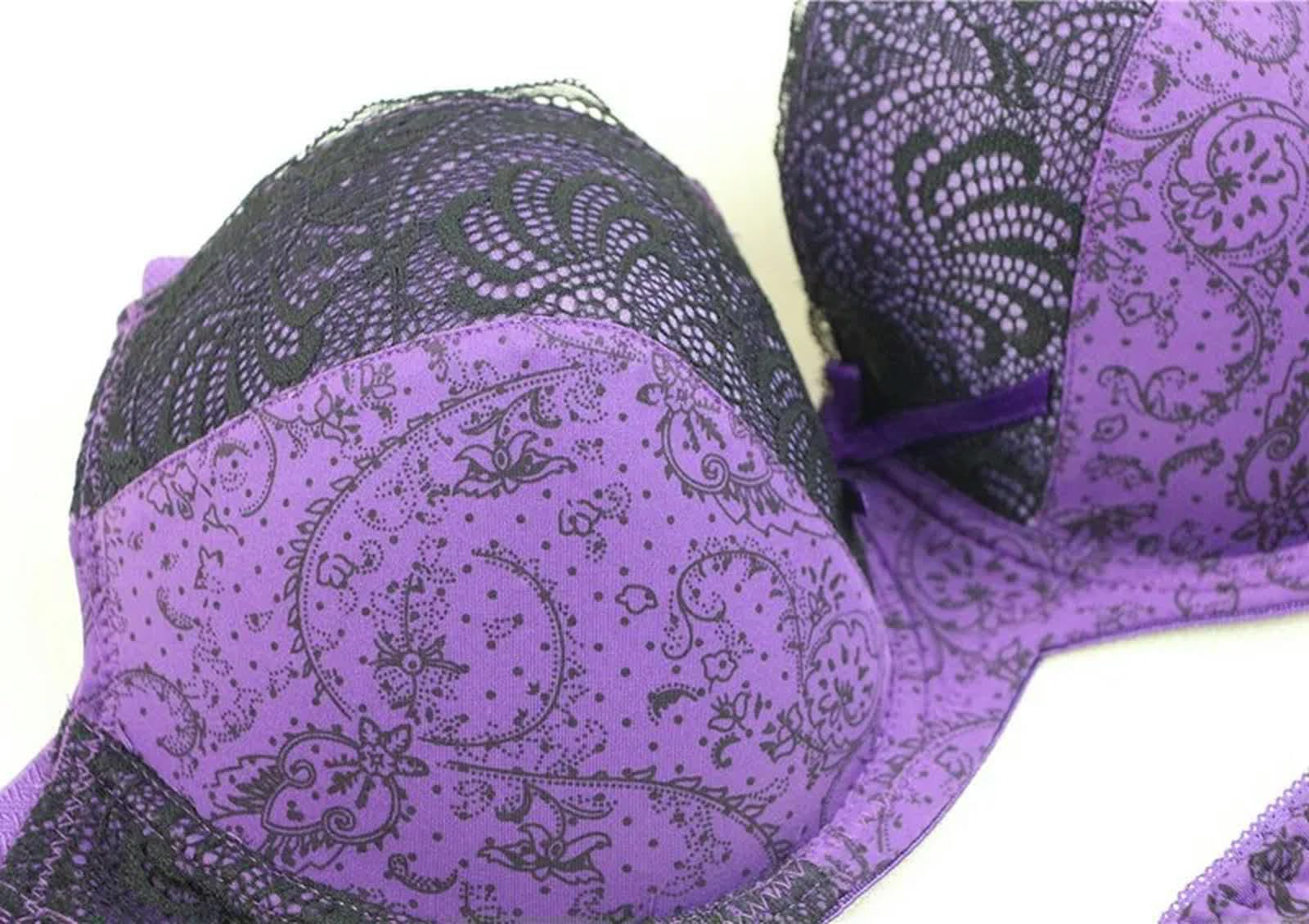 Pantofole Reggiseno Sexy E Biancheria Intima Setwomen Ricamato Reggiseni Condotto E Mutande Set di Mutande Sexy Sexy Sexy