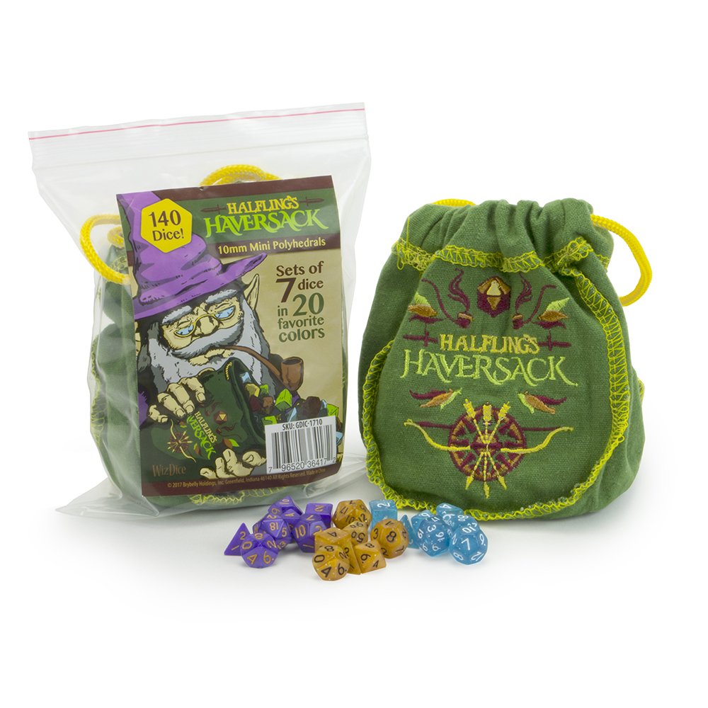 Amazon.com: Img Bag of Halflings Haversack Mini Polyhedral Dice