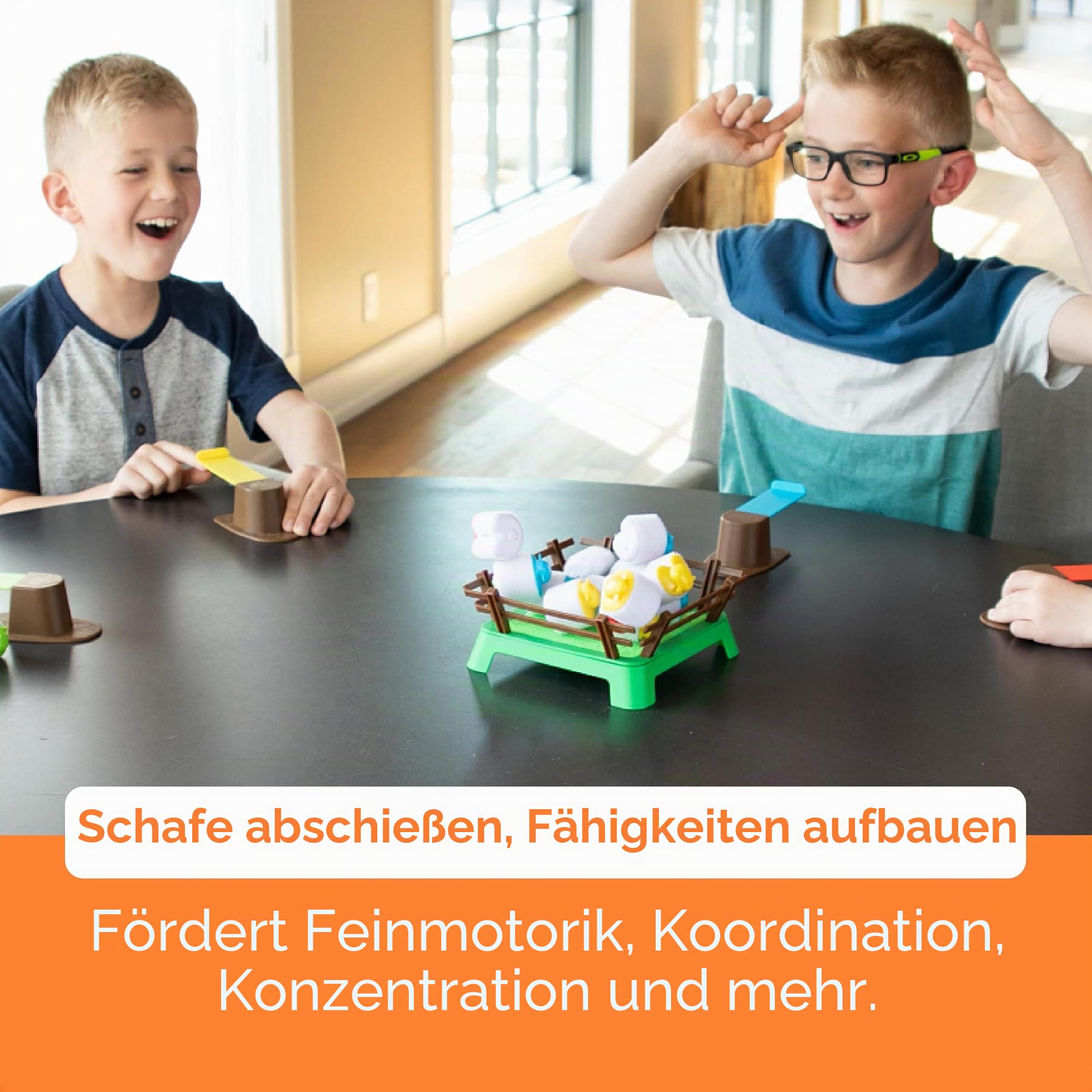 Fat Brain Toys Heap-O-Sheep - Ein Spiel der katapultierenden Schafe, von 6 bis Erwachsene, 2 bis 4 Spieler