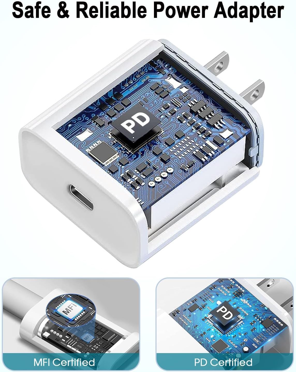 10FT iPhone 17/16 Charger Fast Charging,2Pack 20W USB-C Block Type C Chagrer Power Adapters 10Foot Long Super Charging Woven Cable for iPhone 17E/17/17 Pro Max/Air/16/16 ProMax/15/15 Pro/iPad Pro/Air