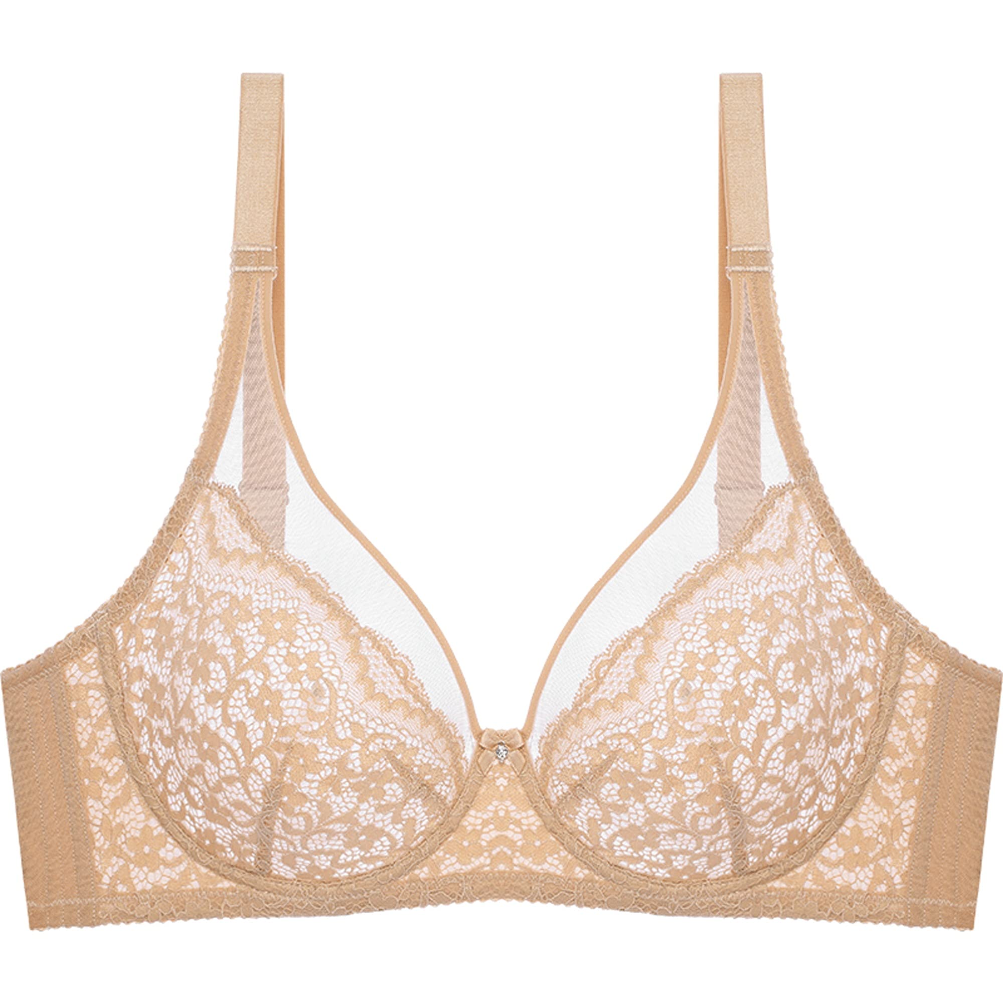 Soutien-gorge minimiseur bonnet C en dentelle chair