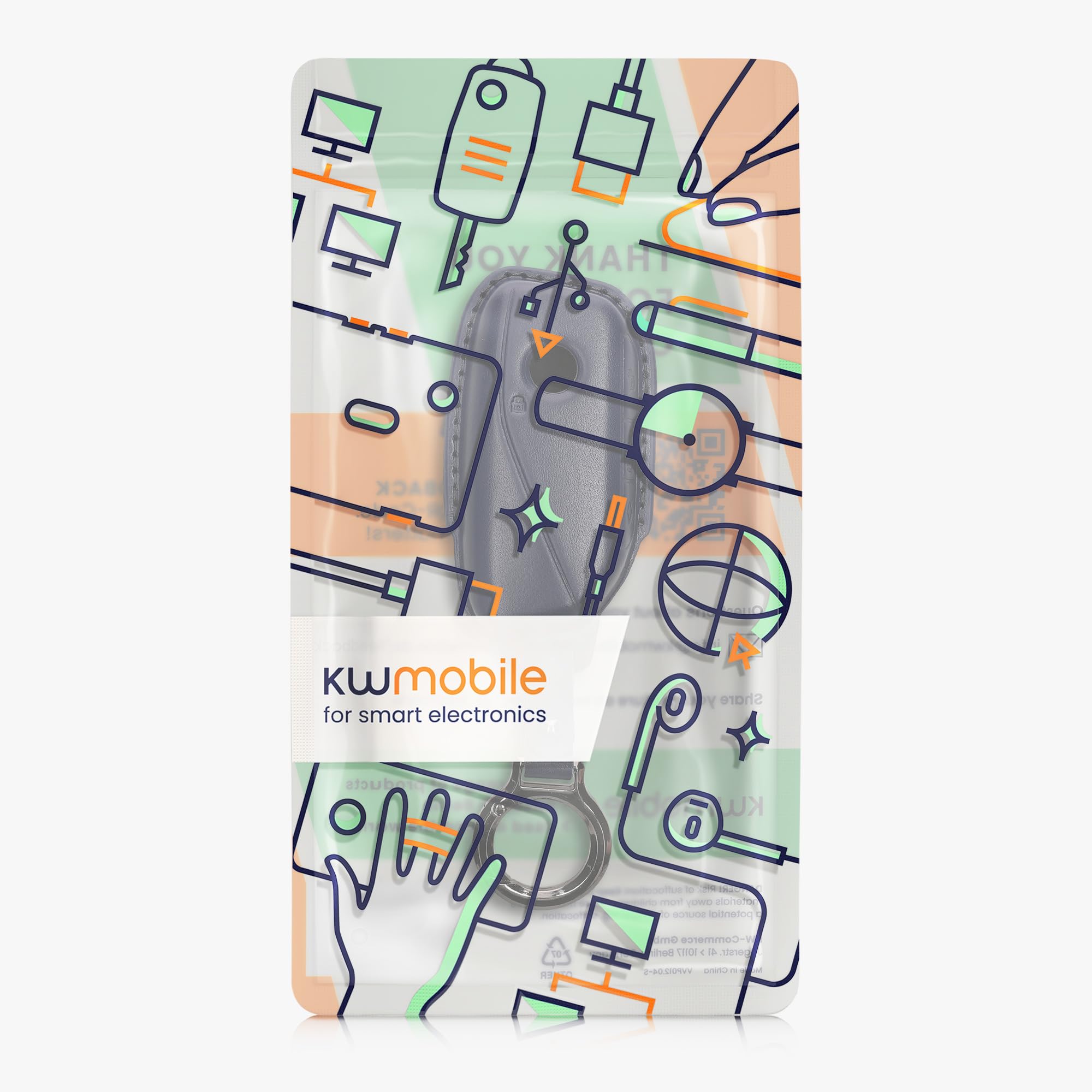 kwmobile Akcesoria do kluczyka samochodowego kompatybilne z BMW 4-przyciski, X7, X1, U11, iX ix1, seria 7, G07, I7, kluczyk samochodowy, etui z prawdziwej skóry z brelokiem, kolor czarny