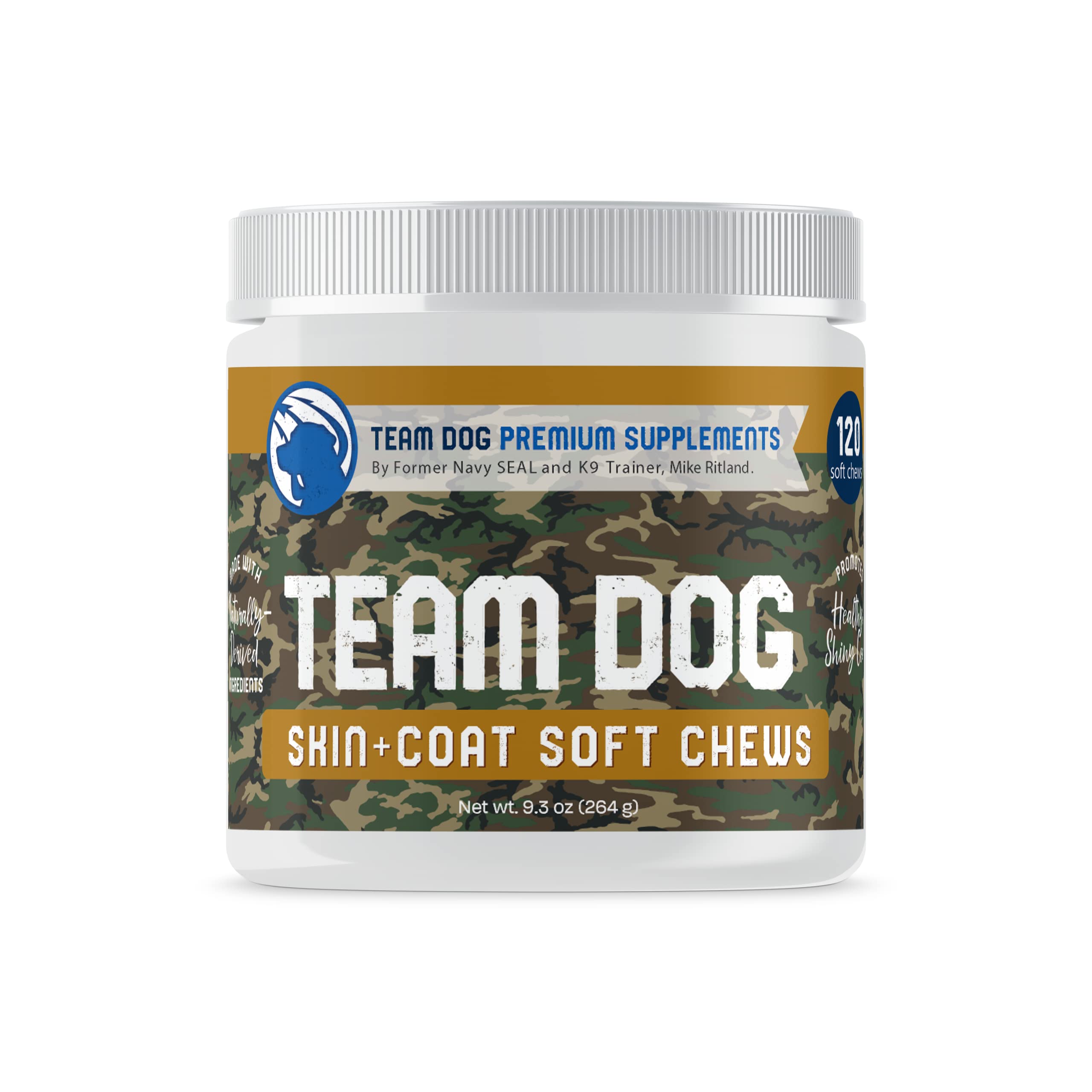 TEAM DOG Omega Skin and Coat Chews for Dogs | Wild Alaskan Salmon Oil for Dogs Skin and Coat Supplement | Allergy & Itchy Skin Relief for Dog Shedding