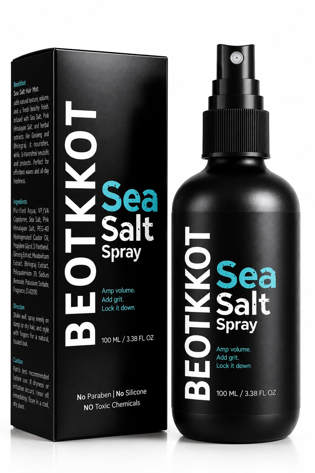 BEOTKKOT Sea Salt Spray for Hair Styling – Texture & Beachy Waves | Instant Volume, Lightweight Matte Finish, No Residue | With Bhringraj & Vitamin E | No Alcohol | Made for Indian Hair & Harsh Weather| For Men & Women 100 ml-picture-15