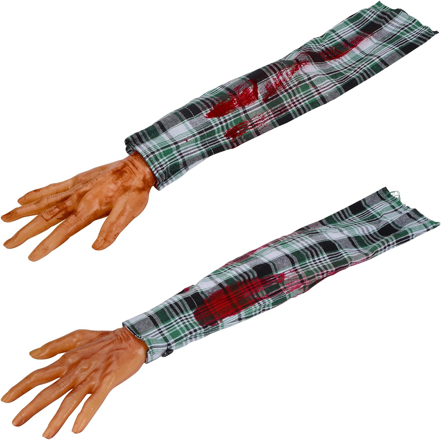 XONOR Halloween Fake Severed Arm Hands Bloody Human Body Parts for Haunted House Vampire Zombie Halloween Party Decorations