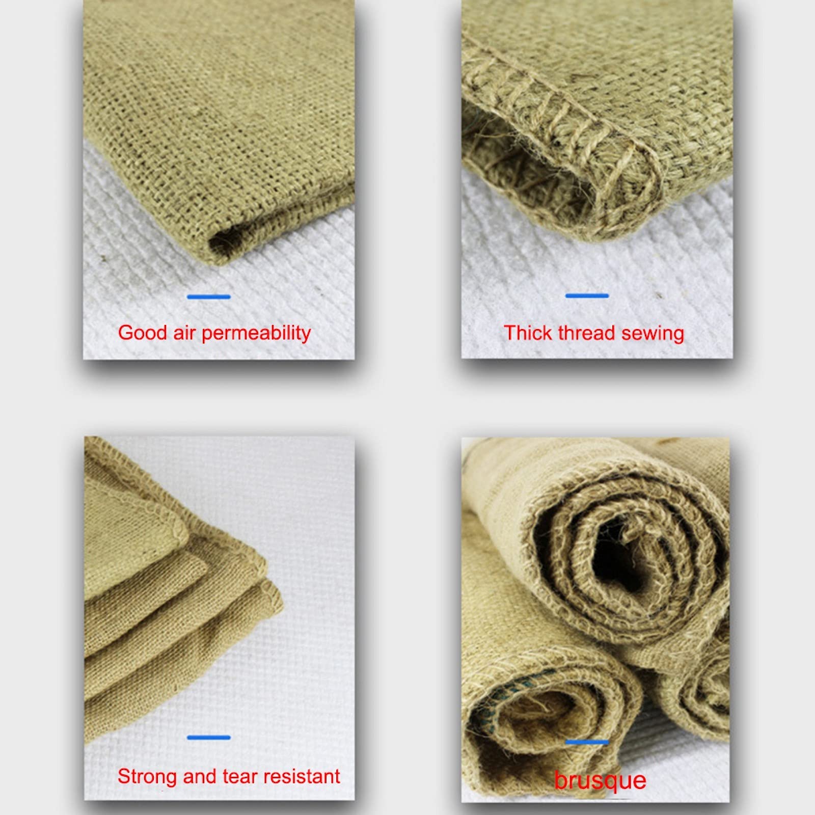 10pcs Control de inundaciones Sandbag de arena resistente a la inundación Hinchazón de agua Bolsa de jute Bolsas de saco de trabajo pesado 40 * 60cm Bolso de sandy saco Saco de control de inundación
