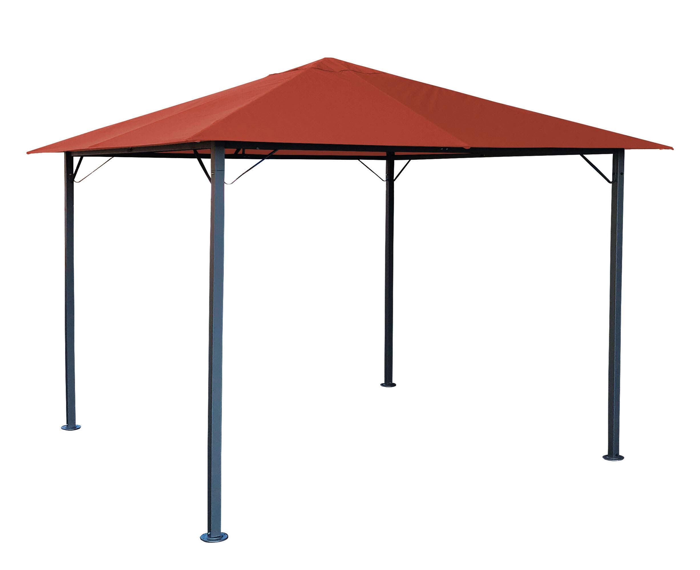 Quick-Star Metal jardín Carpa Niza 3 x 3 m Antiguo pérgolas Terra
