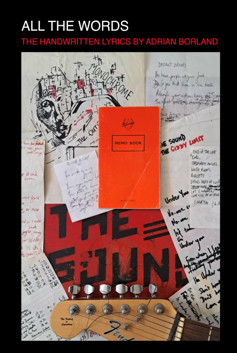 All The Words Adrian Borland paroles manuscrites livre de collection