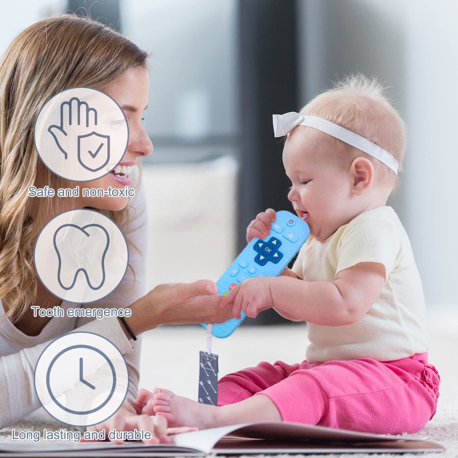 Jouet Sans électronique Télécommande + Téléphone Jouet Bébé - Anneau De Dentition Silicone - Broemba® Bari Jouet éducatif