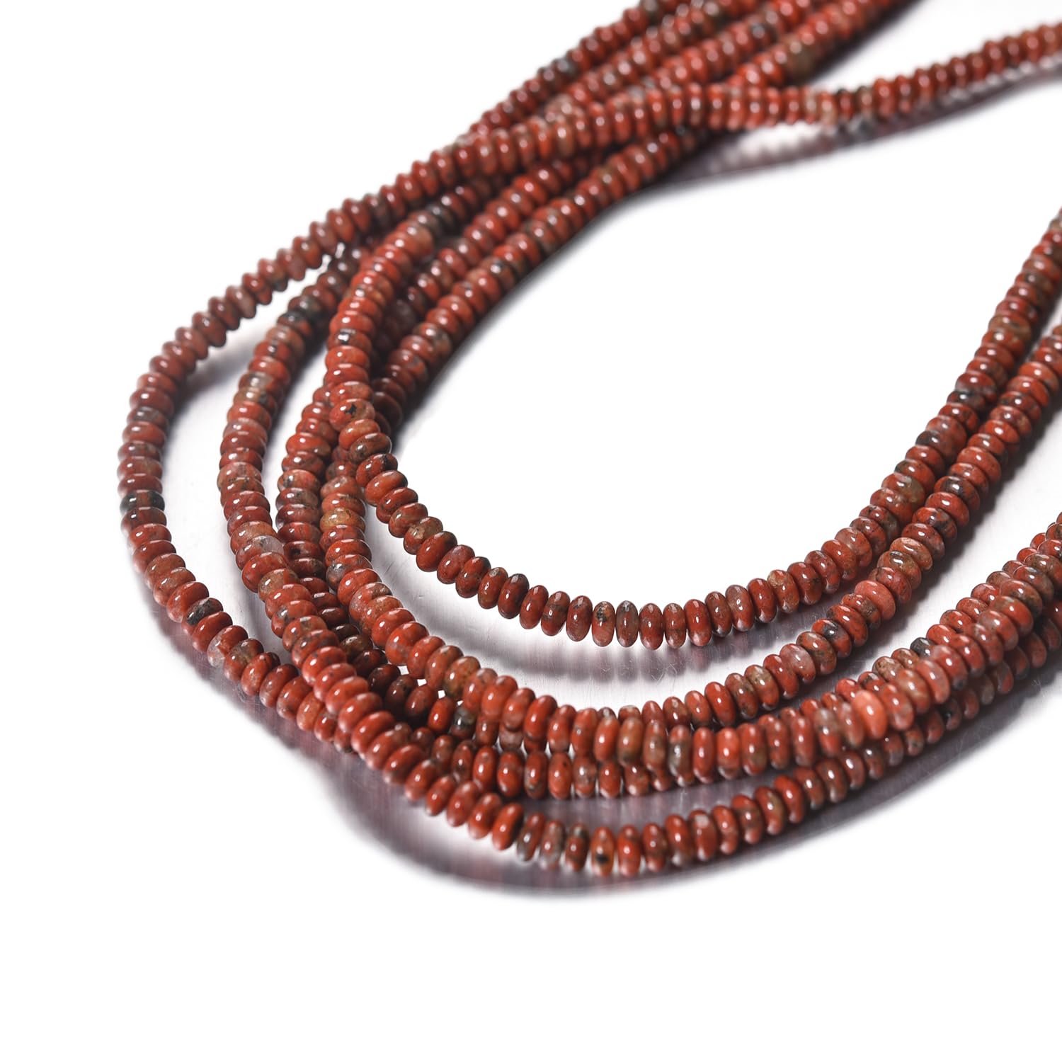 Perles en jaspe naturel de haute qualité pour joaillerie artisanale raffinée
