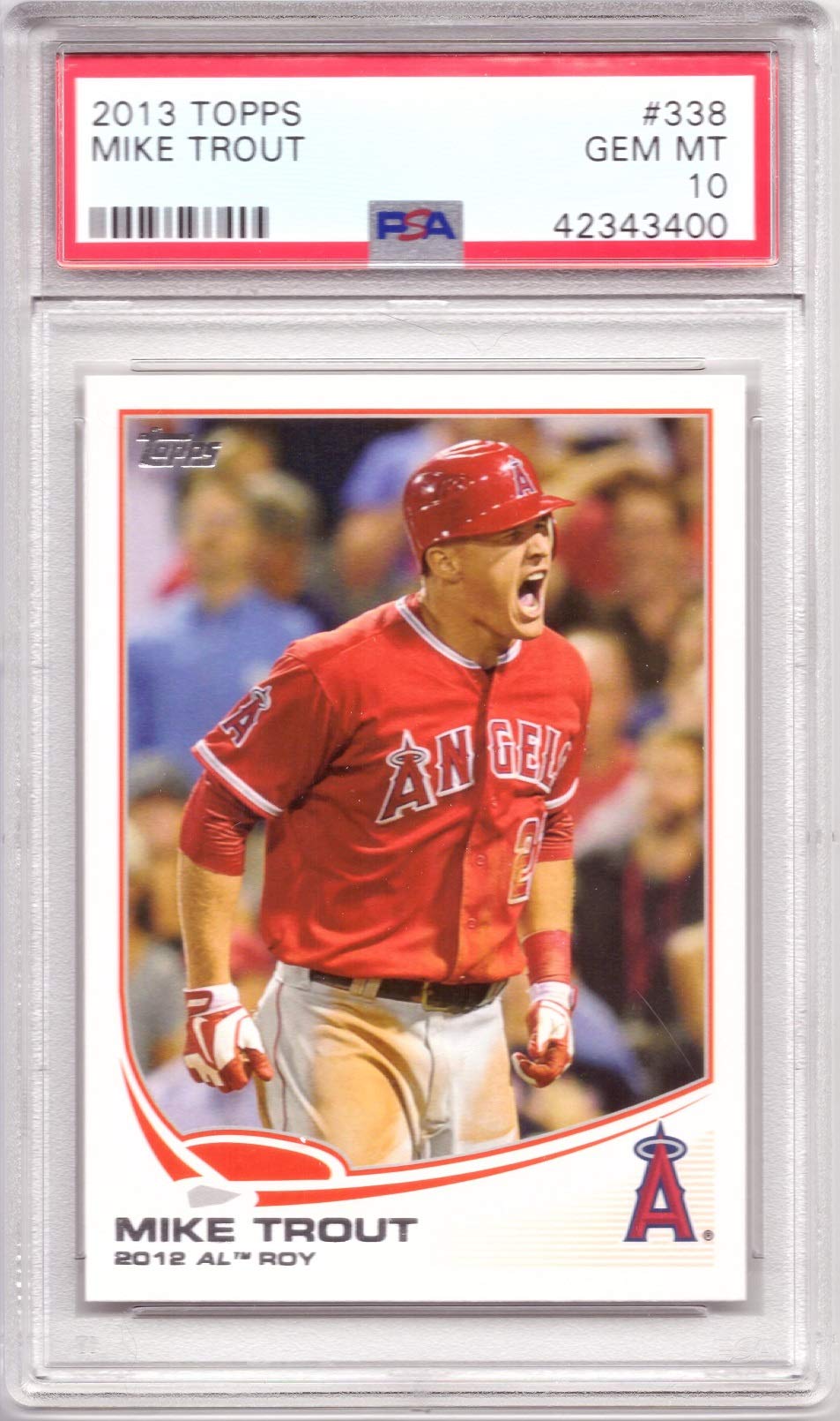 Amazon.com: 2013 Topps #338 Mike Trout Baseball Card - Wins 2012 AL Rookie  of the Year Award - Graded PSA 10 Gem Mint : Collectibles & Fine Art