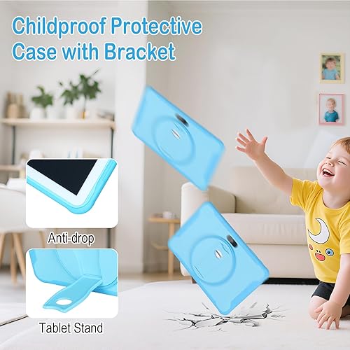 Miniatura 4 de Tableta para niños, tableta de 10.1 pulgadas para niños con funda incluida, almacenamiento 64G, cámara dual, WiFi, aplicaciones educativas