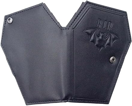 kreepsville 666 Gothic Embossed RIP Bat Spooky Coffin Wallet