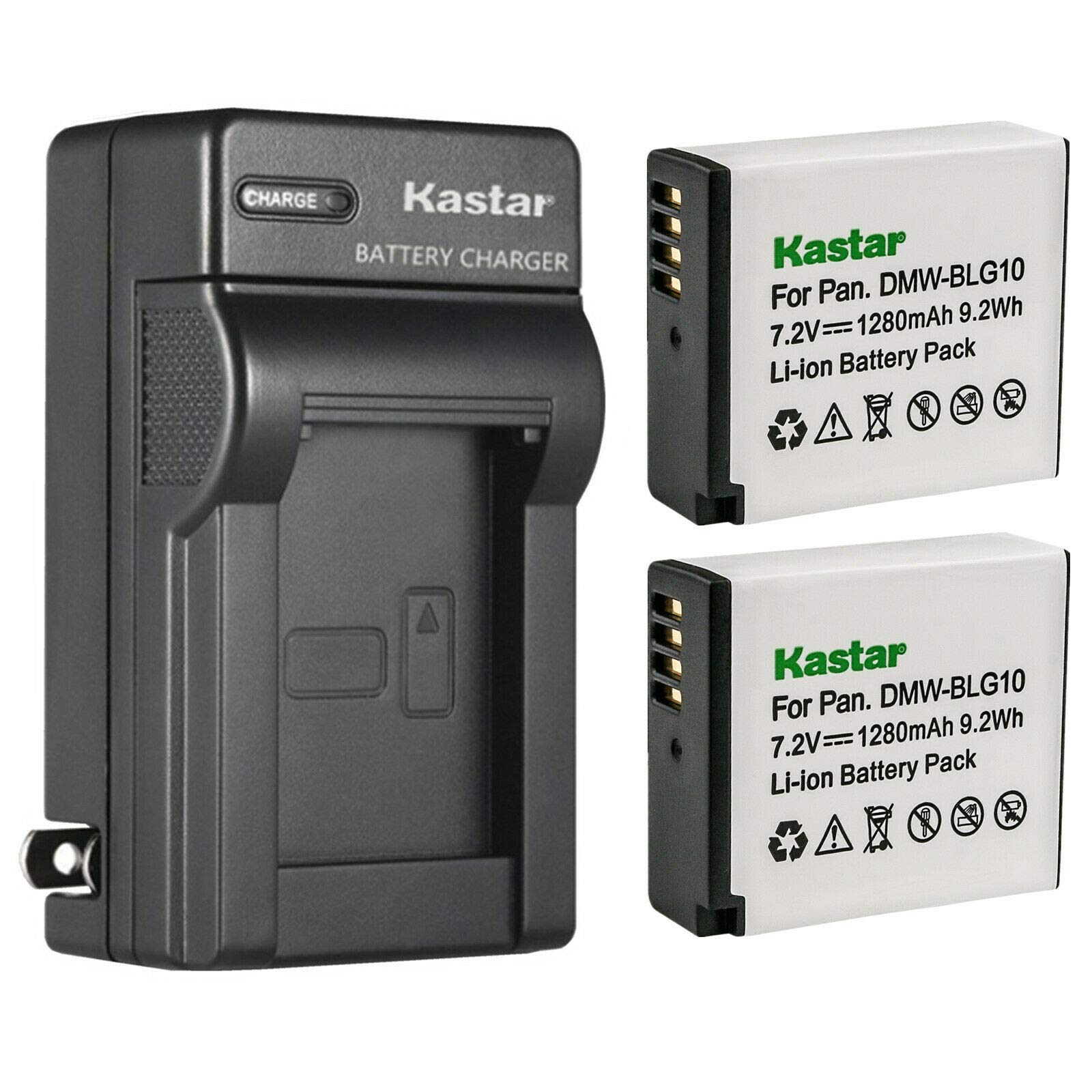 Kastar 2-Pack BP-DC15 Battery and AC Wall Charger Replacement for Leica BP-DC15 Battery, Leica BC-DC15 Charger, Leica Type 109 Leica C-Lux Leica D-Lux
