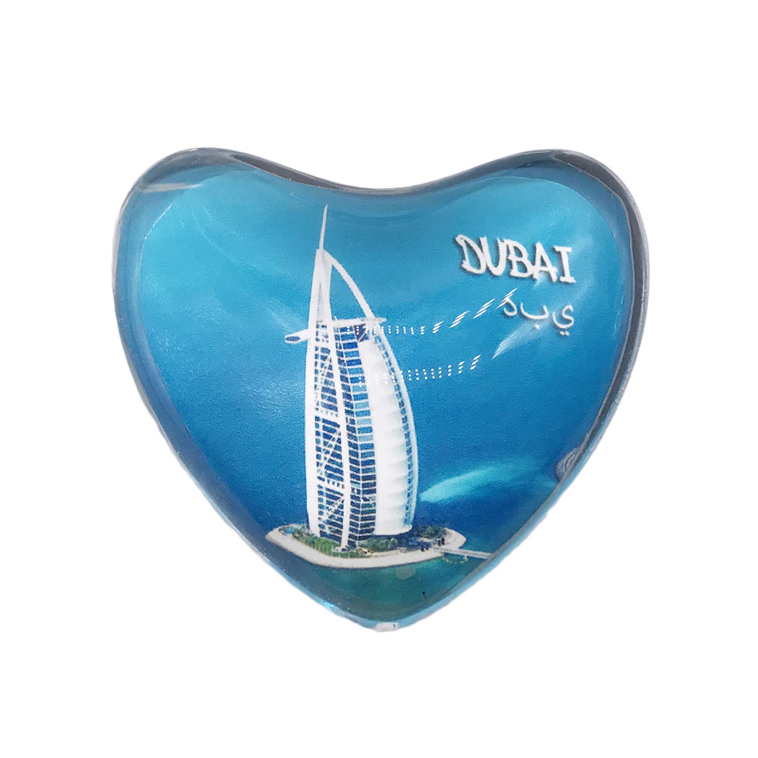 Wedarego Burj Al Arab Dubai 3D Refrigerator Fridge Magnet Crystal Glass Magnet Tourist Travel Souvenir Collection Gift Magnetic Sticker Home Kitchen Decoration