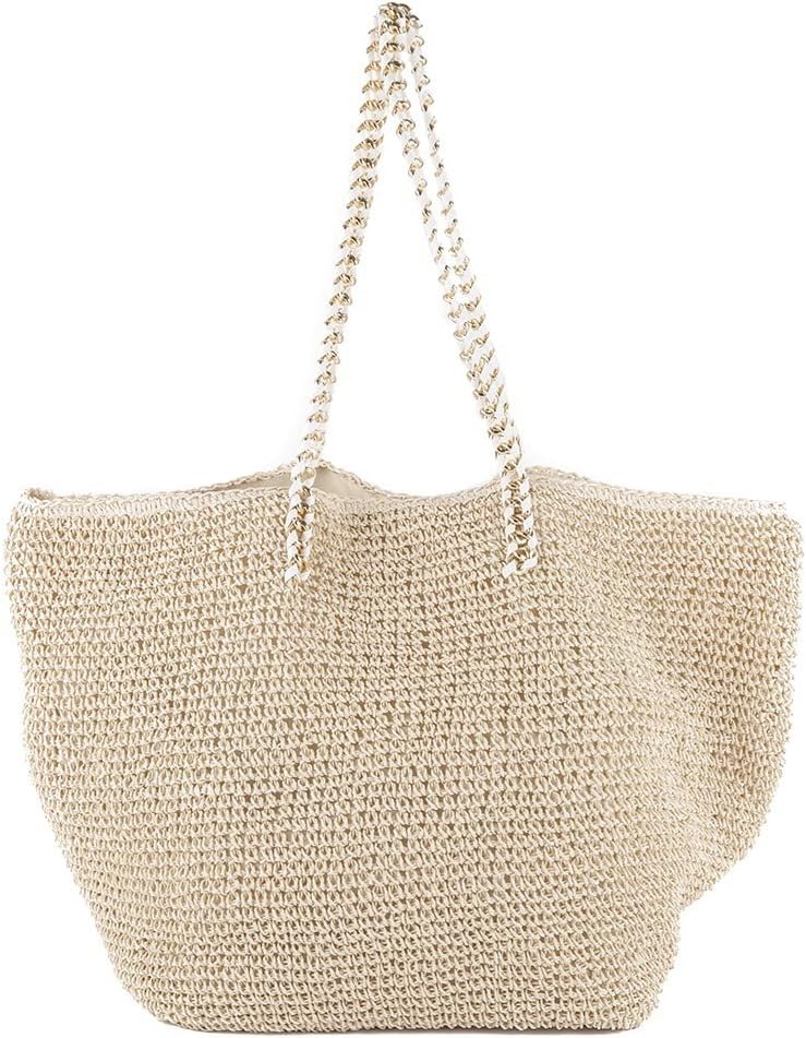 Borsa a mano, Clelia Beige, in raffia - ACACPAC82NATURALE
