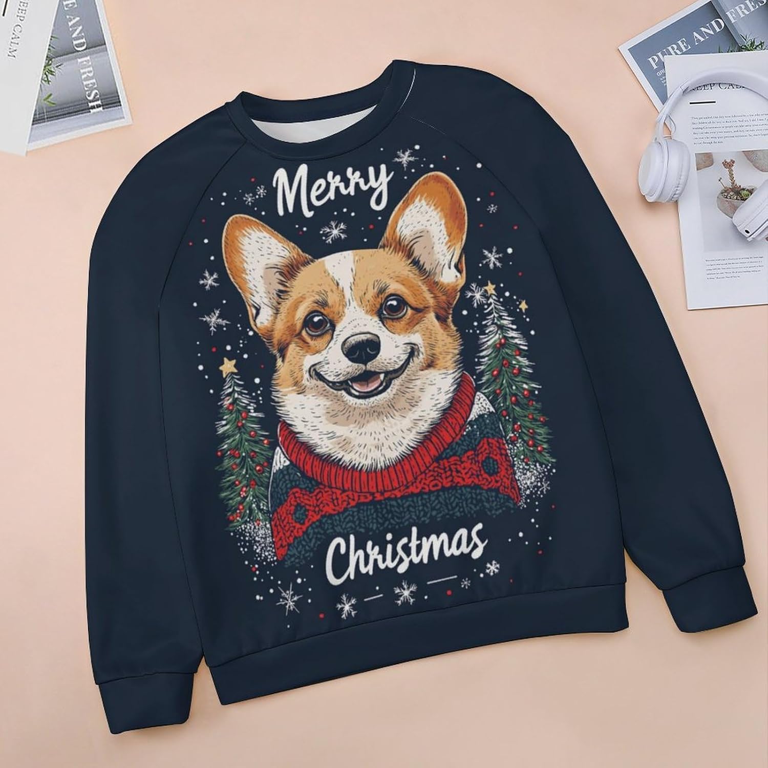 Christmas Sweatshirts For Women Holiday Pullover Crewneck Plus Size 2024 Winter Fashion Casual Funny Warm Outfits - Image 3