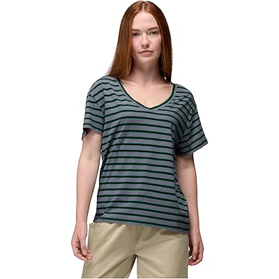 Prana Everyday V-neck Tee taro stripe