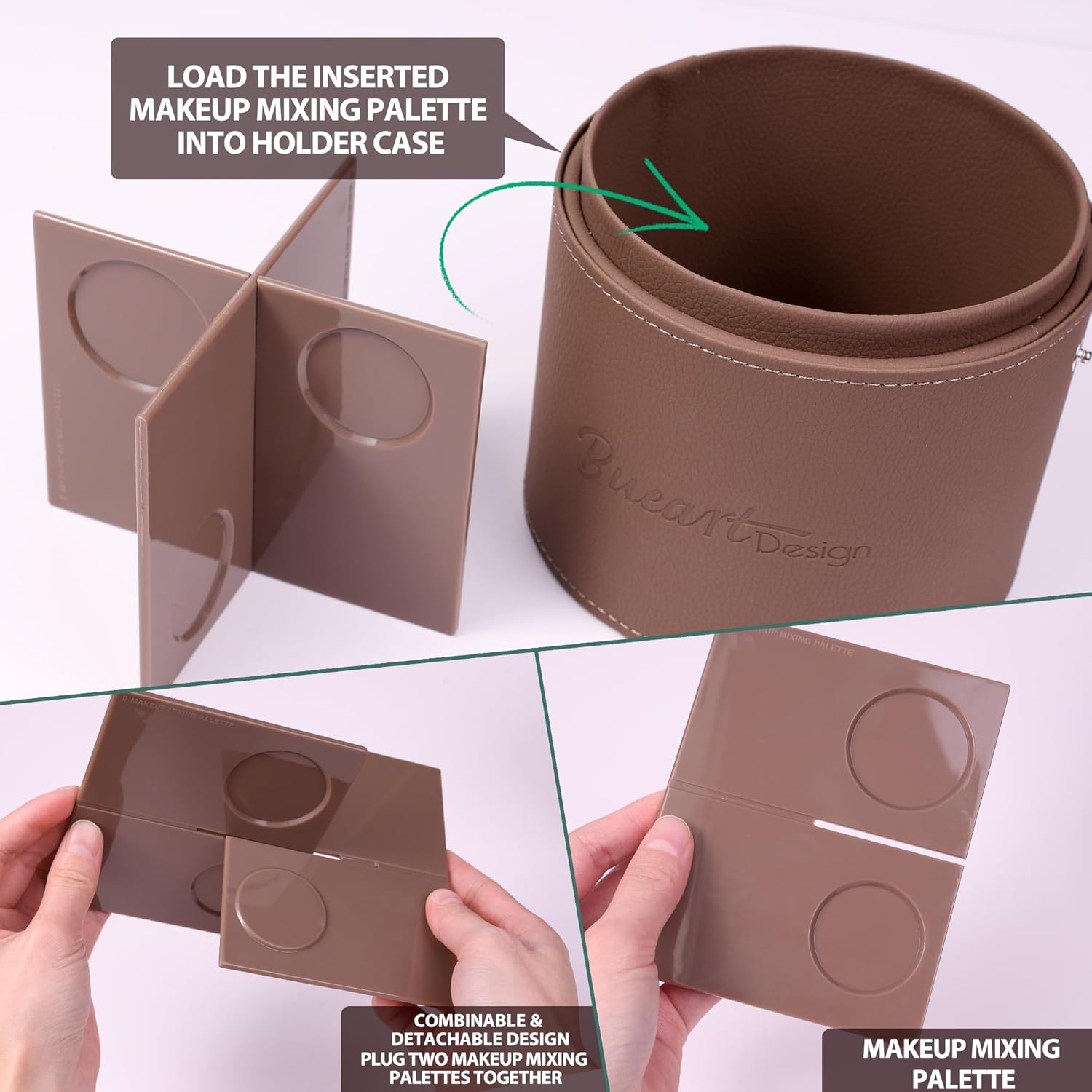 Bueart Design 26 Pcs Chocolate-colored Gift Makeup Brushes Set with Extra Large Holder,Elegant Make up Brushes for Foundation,Face Blending Powder, Contour, Highlight, Concealer, Eyeshadow - Image 8