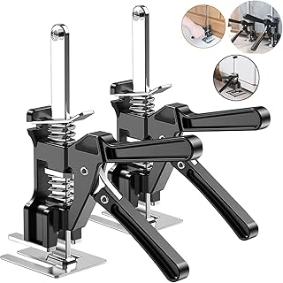 Labor Saving Arm Jack Arm Lift Tool 2PCS,Furniture Jack Lifter,Board Lifter,Wall Tile Locator,Cabinet Jack and Door Lifter Tool,Arm Jack Height Adjuster 10-14 inch,up to 485-573 lb,Man's Tool Gift