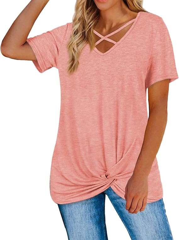 Amazon Pesawato ｔシャツ レディース 夏 半袖 ｔシャツ ゆったり 無地 トップス シンプル カジュアル シャツ 着痩せ カットソー 大きいサイズ ｔシャツ 上着 チュニック 通学 通勤 Tシャツ カットソー 通販