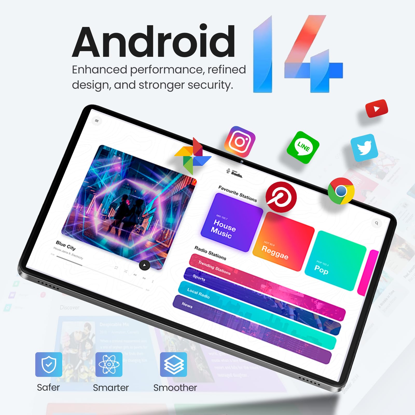 OUKITEL OT12 Tablet 11 Pollici, 16GB+256GB Tablet Android 14, 4G LTE +5G WiFi Tablet con Sim, 8000mAh Tablet Gaming, 13+5MP Tablet con Penna, Tablet 4G, OTG,GPS/OTG/Widevine L1-Tablet 2024, Grigio