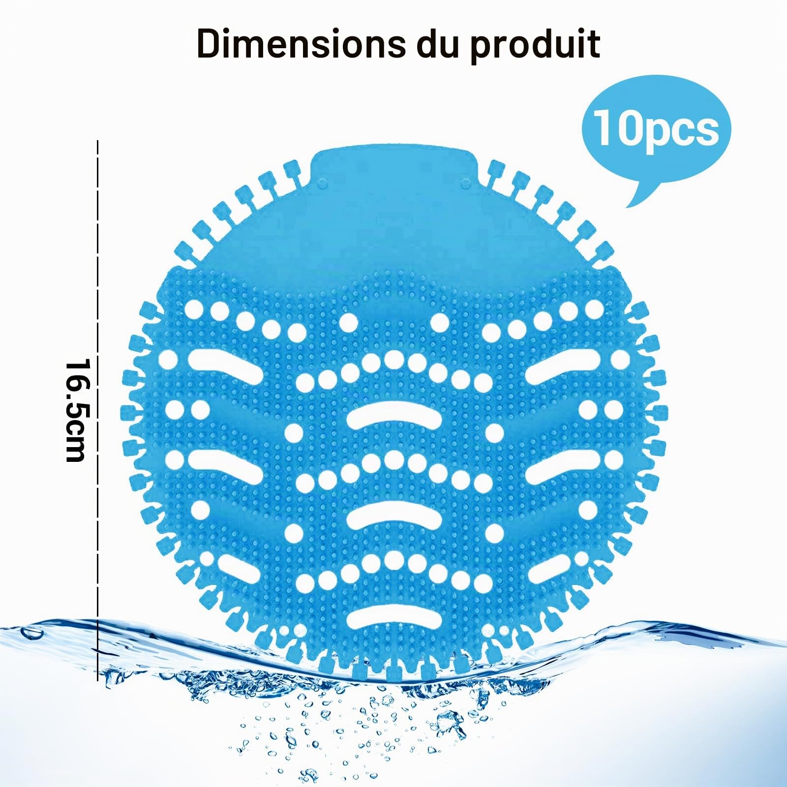10 Pièces Urinal Screen, Pastilles Urinoir, Anti-éclaboussures Contre les Odeurs, pour les Toilettes, Salles et Hôtels