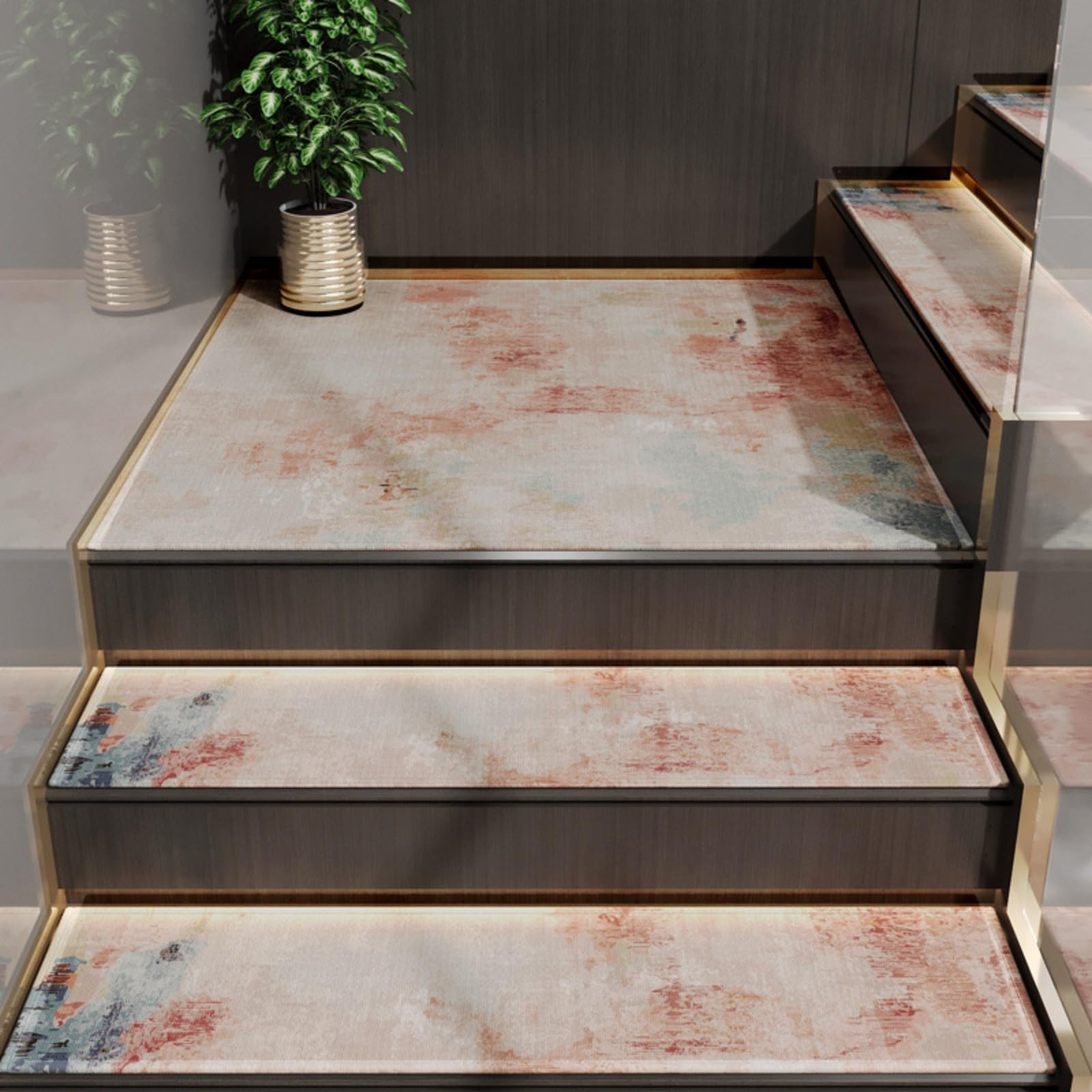 Peldaños de goma reutilizables de 26 x 75 cm para peldaños de madera, agarre antideslizante, paquete de 15 unidades, ideal para seguridad y protección en el hogar